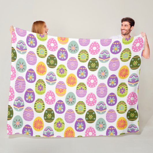 Farbenfrohe Osterfeige Fleecedecke (Beispiel)