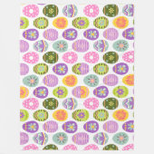 Farbenfrohe Osterfeige Fleecedecke (Vorderseite)