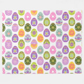 Farbenfrohe Osterfeige Fleecedecke (Vorderseite (Horizontal))