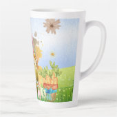 Farbenfrohe Osterkulisse mit sonnigen Ohren Milchtasse (Rechts)