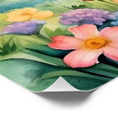 Farbenfrohe Osterkunst Poster (Ecke)