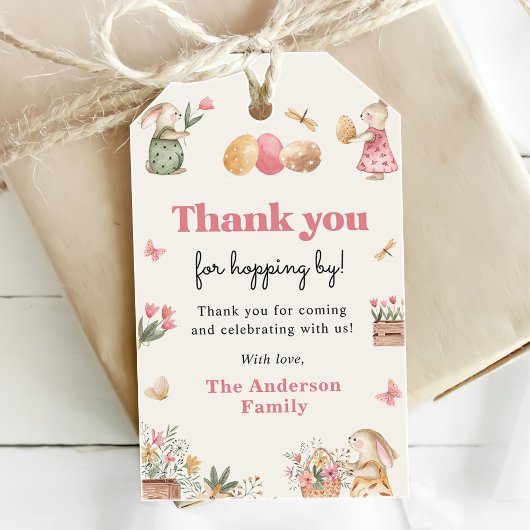 Farbenfrohe Ostern Bunny Easter Egg Party Geschenkanhänger