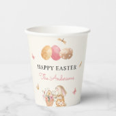 Farbenfrohe Ostern Bunny Easter Egg Party Pappbecher (Vorderseite)
