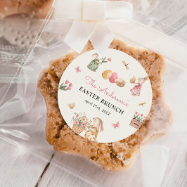 Farbenfrohe Ostern Bunny Easter Egg Party Runder Aufkleber