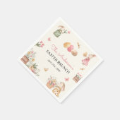 Farbenfrohe Ostern Bunny Easter Egg Party Serviette (Ecke)