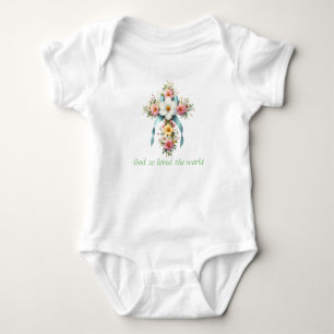 Farbenfrohe Ostern/Frühlingskreuz Baby Strampler