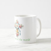 Farbenfrohe Ostern/Frühlingskreuz Kaffeetasse (VorderseiteRechts)