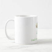 Farbenfrohe Ostern/Frühlingskreuz Kaffeetasse (Links)