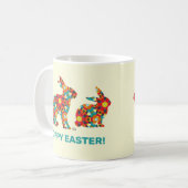 Farbenfrohe Ostersonne Kaffeetasse (Vorderseite Links)