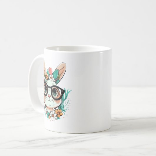 Farbenfrohe Ostersonne Kopf Tasse (Vorderseite Links)