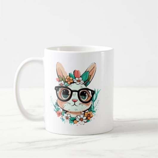 Farbenfrohe Ostersonne Kopf Tasse (Links)