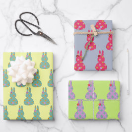 Farbenfrohe Ostersonnenmuster Geschenkpapier Set