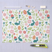 Farbenfrohe Ostersymbole Nahtloses Muster Seidenpapier (Handwerk)