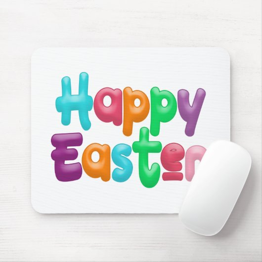Farbenfrohe Ostertypografie | Mousepad (Mit Mouse)