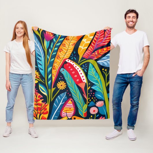 Farbenfrohe Otomie Fleecedecke (Beispiel)