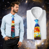 Farbenfrohe Outerspace-Krawatte Krawatte