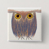Farbenfrohe Owl Wasserfarbenmalerei Button (Vorderseite)