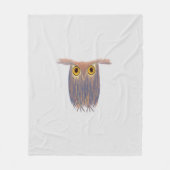 Farbenfrohe Owl Wasserfarbenmalerei Fleecedecke (Vorderseite)