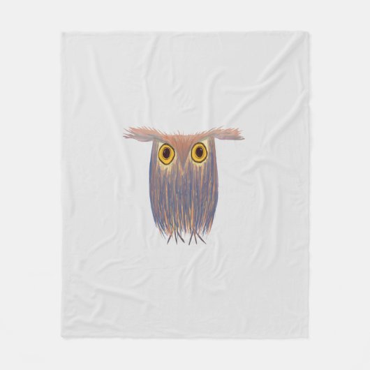 Farbenfrohe Owl Wasserfarbenmalerei Fleecedecke (Vorderseite)