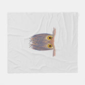 Farbenfrohe Owl Wasserfarbenmalerei Fleecedecke (Vorderseite (Horizontal))
