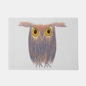 Farbenfrohe Owl Wasserfarbenmalerei Fußmatte (Vorderseite)