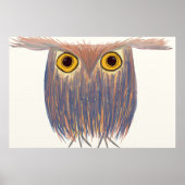 Farbenfrohe Owl Wasserfarbenmalerei Poster (Vorne)