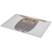 Farbenfrohe Owl Wasserfarbenmalerei Schneidebrett (Ecke)