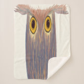 Farbenfrohe Owl Wasserfarbenmalerei Sherpadecke (Vorderseite)