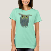 Farbenfrohe Owl Wasserfarbenmalerei T-Shirt (Vorderseite)