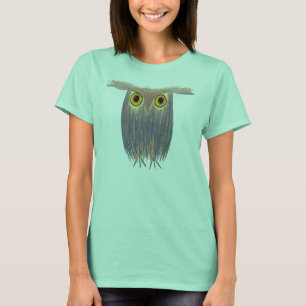 Farbenfrohe Owl Wasserfarbenmalerei T-Shirt