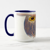 Farbenfrohe Owl Wasserfarbenmalerei Tasse (Links)