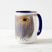Farbenfrohe Owl Wasserfarbenmalerei Tasse (VorderseiteRechts)