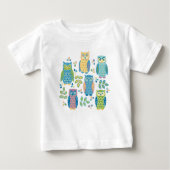 Farbenfrohe Owls Kleinkind T - Shirts (Vorderseite)
