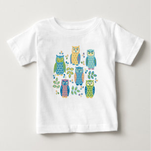 Farbenfrohe Owls Kleinkind T - Shirts