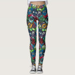 Farbenfrohe Owls lesen Niedliches nahtloses Muster Leggings<br><div class="desc">Ein Musterdesign für Eulen,  die Bücher lesen</div>