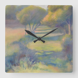 Farbenfrohe Ozark Wandern neben dem Wasser Quadratische Wanduhr