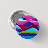 Farbenfrohe Ozeanberge Button (Vorne & Hinten)