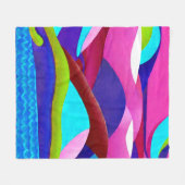 Farbenfrohe Ozeanberge Fleecedecke (Vorderseite (Horizontal))