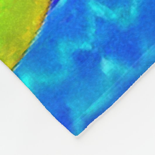 Farbenfrohe Ozeanberge Fleecedecke (Ecke)