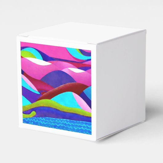 Farbenfrohe Ozeanberge Geschenkschachtel (Vorderseite)