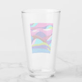 Farbenfrohe Ozeanberge Glas (Rückseite)