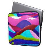 Farbenfrohe Ozeanberge Laptopschutzhülle (Vorderseite Links)