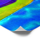 Farbenfrohe Ozeanberge Poster (Ecke)