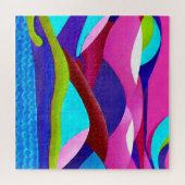 Farbenfrohe Ozeanberge Puzzle (Horizontal)