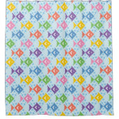 Farbenfrohe Ozeanfische Duschvorhang (Vorderseite)