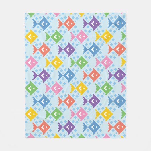 Farbenfrohe Ozeanfische Fleecedecke (Vorderseite)