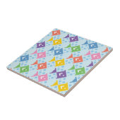 Farbenfrohe Ozeanfische Fliese (Seite)