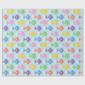 Farbenfrohe Ozeanfische Geschenkpapier (Flach)