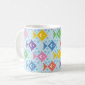 Farbenfrohe Ozeanfische Kaffeetasse (Vorderseite Links)