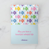 Farbenfrohe Ozeanfische Muster geklappte Grußkarte Karte (Innenseite)